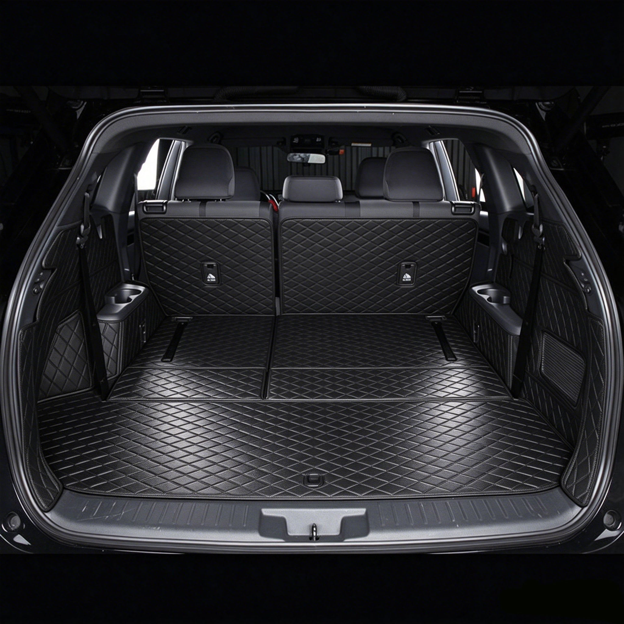 All-Weather Waterproof Trunk Mat, Pet Mat, Cargo Mat for Three-Row Vehicles