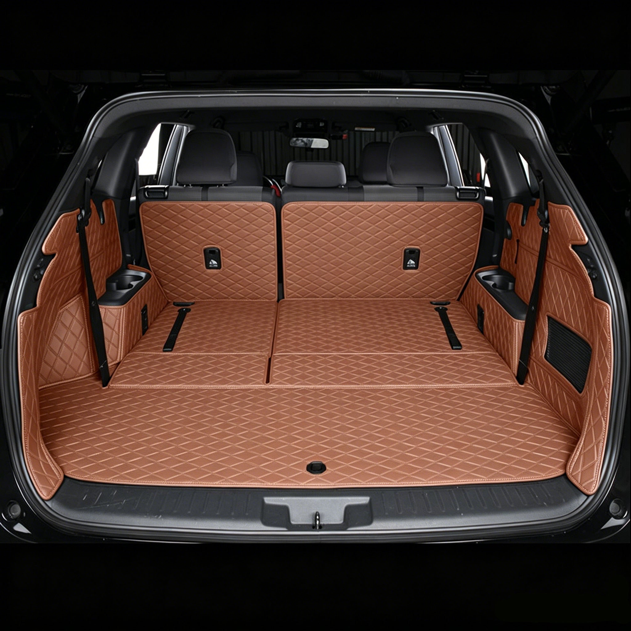 All-Weather Waterproof Trunk Mat, Pet Mat, Cargo Mat for Three-Row Vehicles