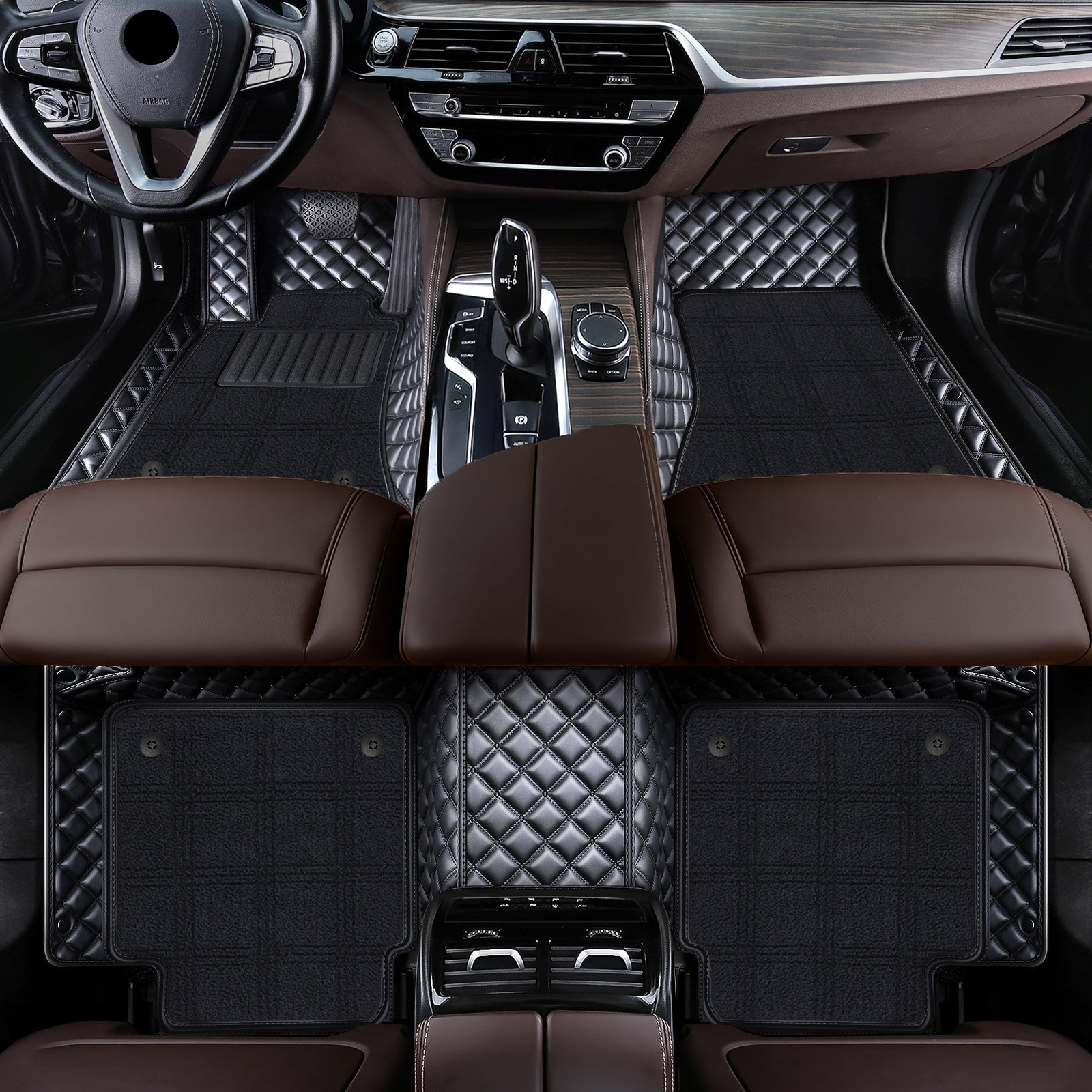 Carmatstech Custom Luxury Car Floor Mats: Luxury Diamond-Quilted Stitching + Carpet