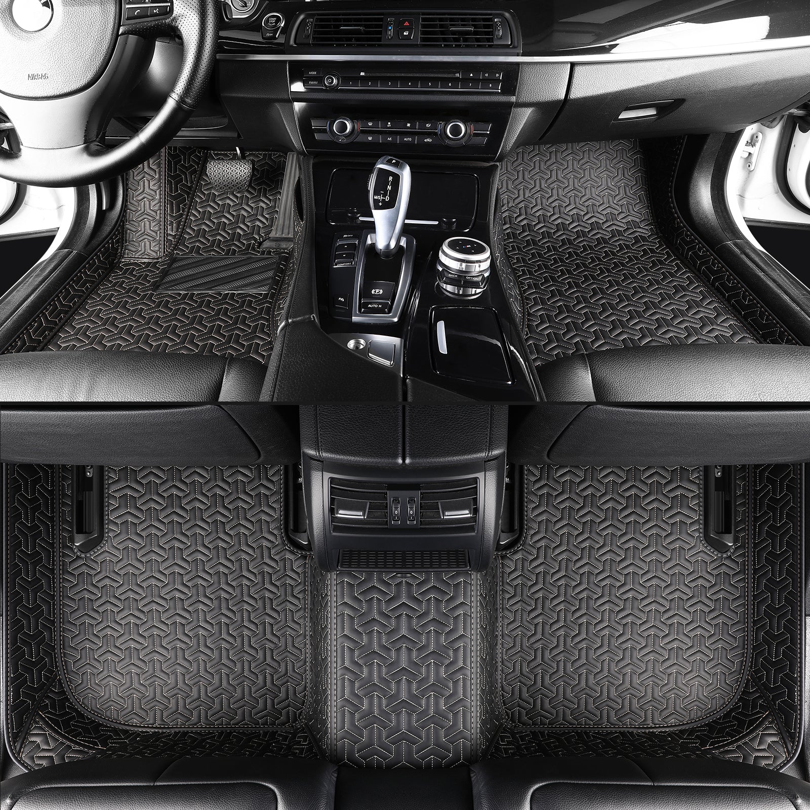 Carmatstech Custom Luxury Car Floor Mats with Y-Pattern Texture