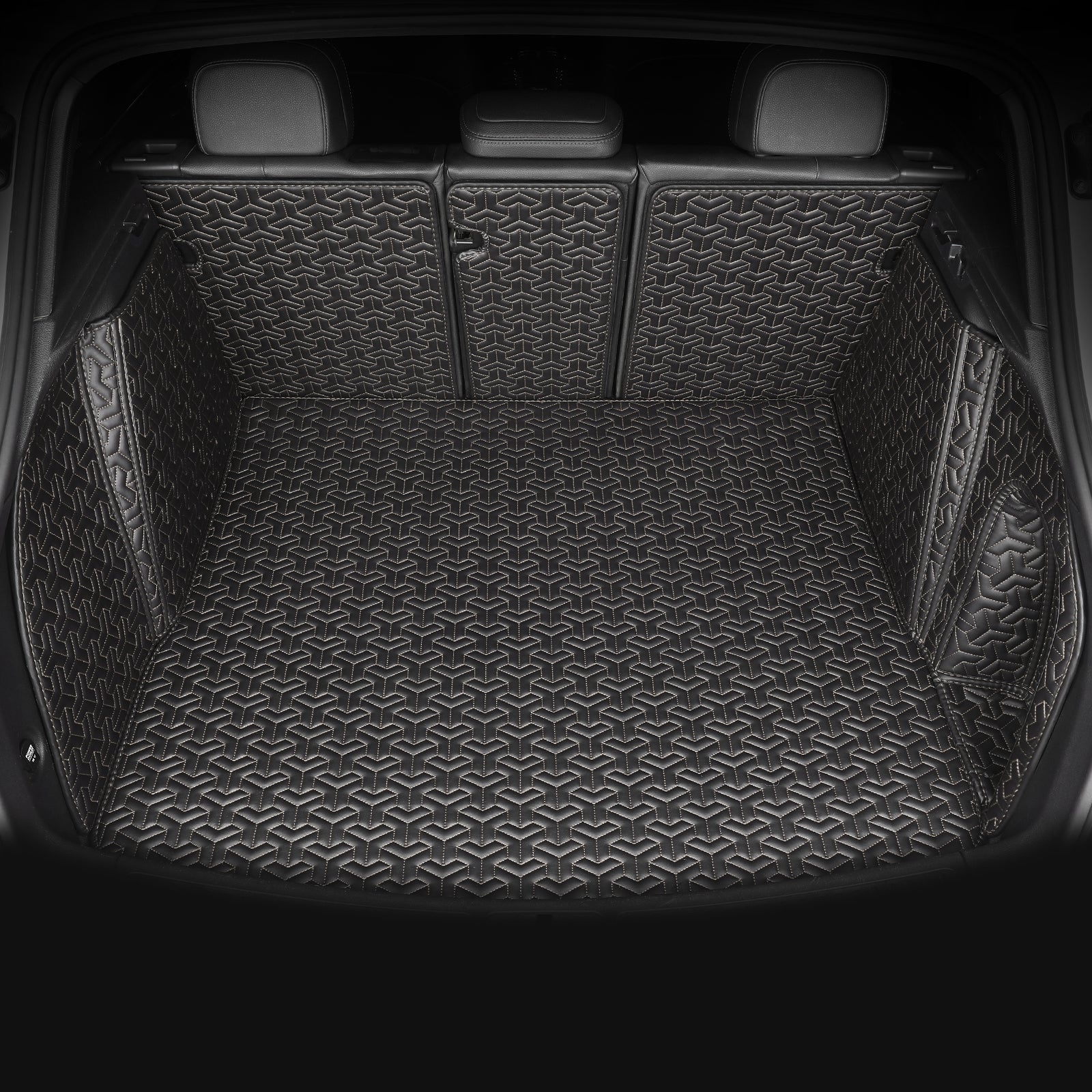 Carmatstech Custom Car Trunk Mats with Y-Pattern Texture